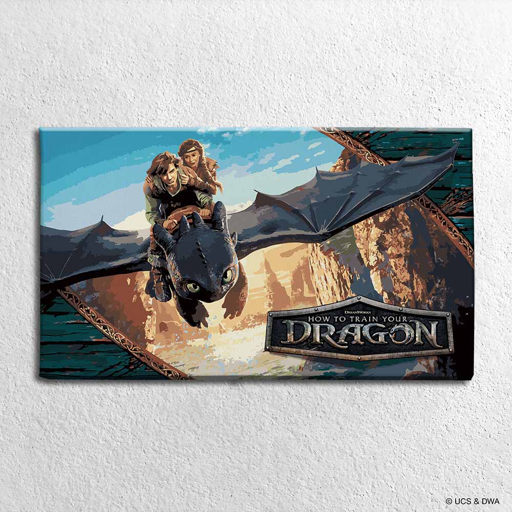 Painting By Numbers Kits 13.8" x 23.6" (35x60cm) How to Train Your Dragon - Paint By Numbers Kit