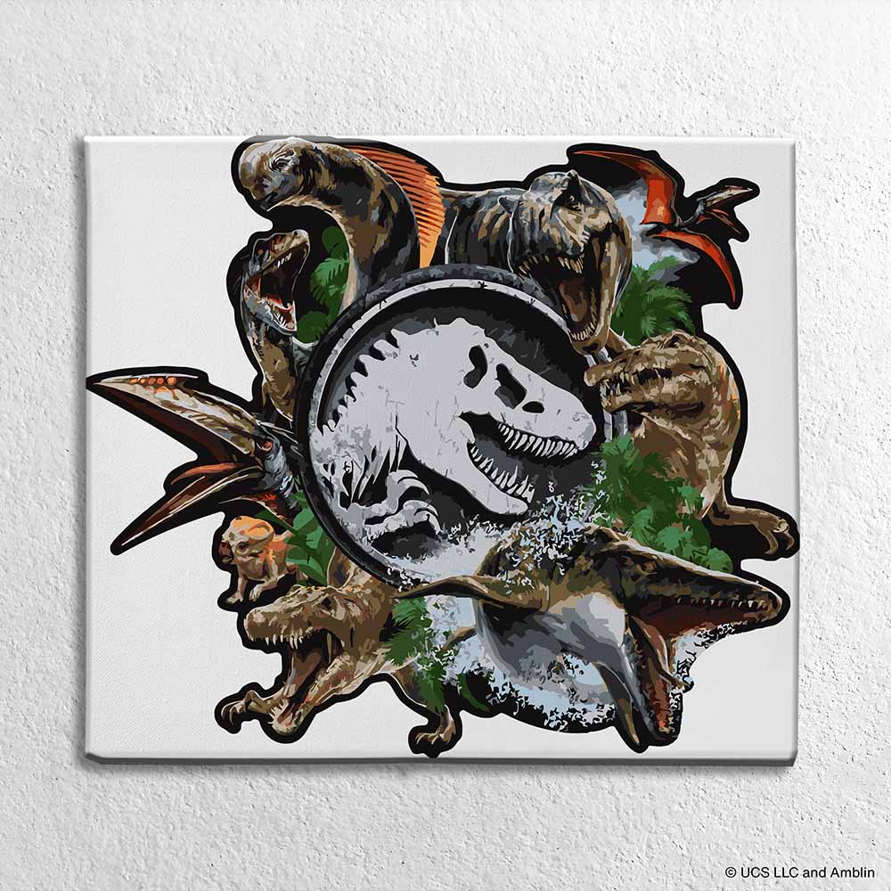 Painting By Numbers Kits 15.7" x 13.8" (40x35cm) Jurassic Icons - Paint By Numbers Kit