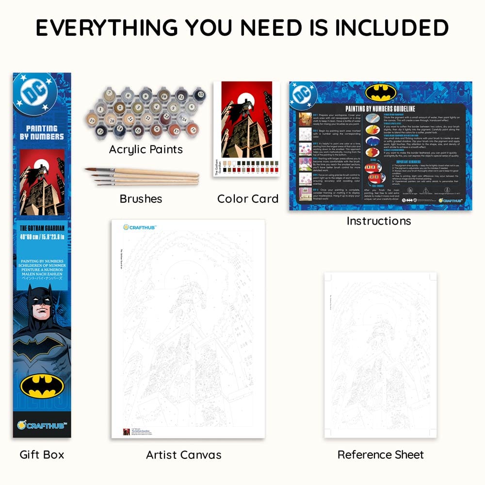 Painting By Numbers Kits 15.7" x 23.6" (40x60cm) The Gotham Guardian - Paint By Numbers Kit