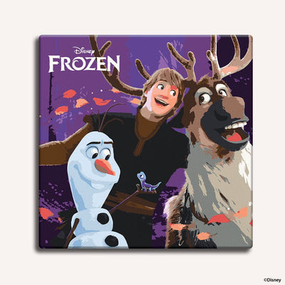 Painting By Numbers Kits 9.8" x 9.8" (25x25cm) Winter Friends - Framed Paint By Numbers Kit