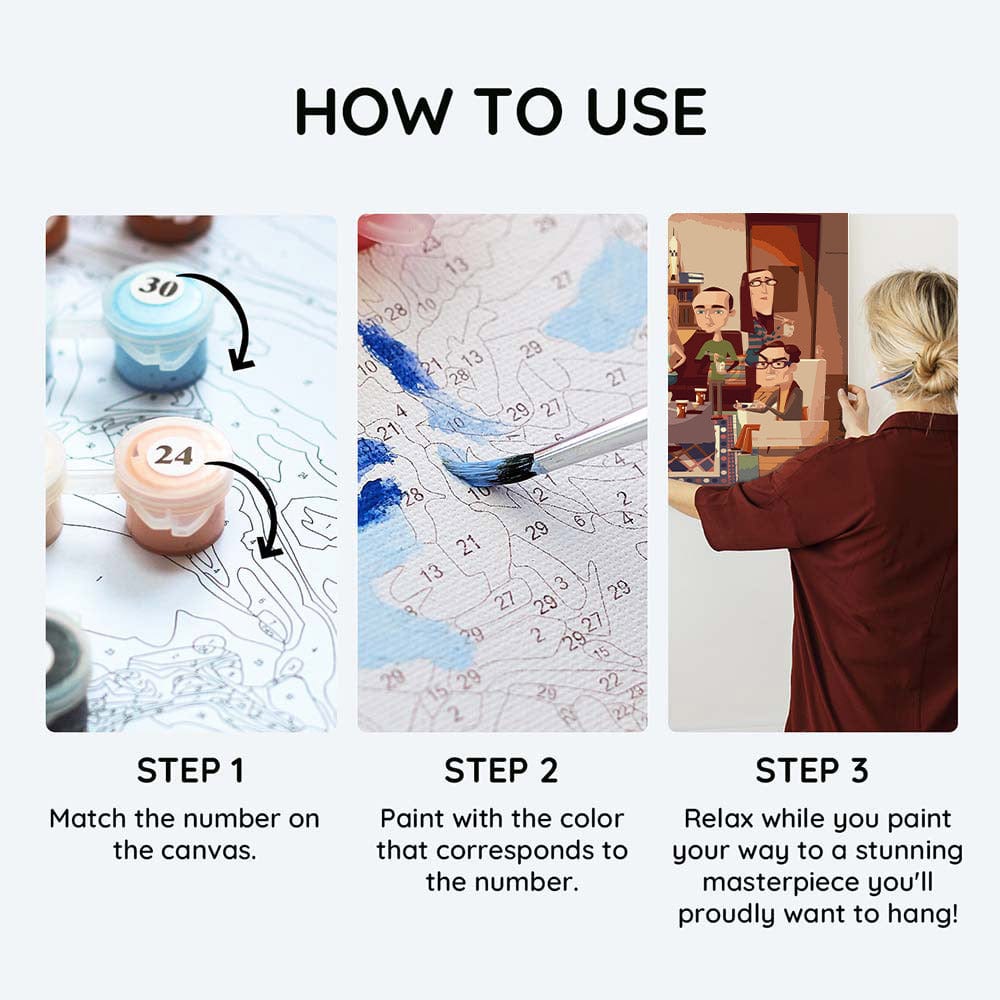 Painting By Numbers Kits 15.7" x 23.6" (40x60cm) The Big Bang Theory - Paint By Numbers Kit