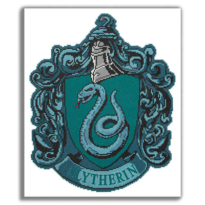 19.7" x 23.6" / 50cm x 60cm Slytherin Crest - Diamond Painting Kit