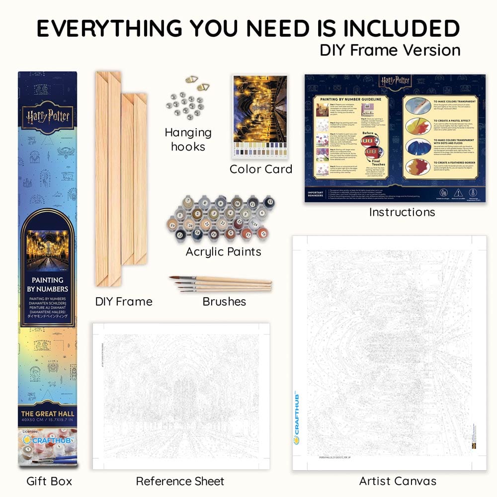 Animal Jigsaw Puzzle > Wooden Jigsaw Puzzle > Jigsaw Puzzle With DIY Wood Frame The Great Hall - Paint By Numbers Kit