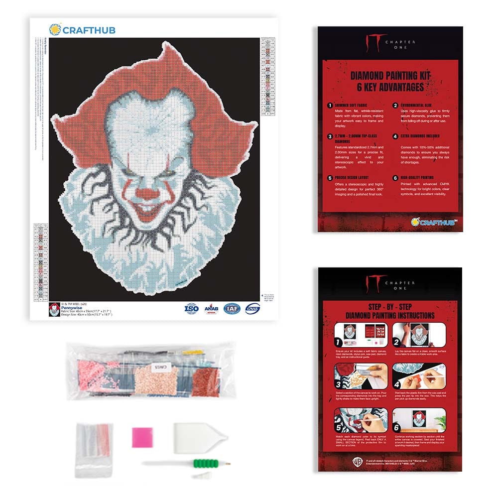 Diamond Painting Kits 17.7" x 21.7" / 45cm x 55cm Pennywise - Diamond Painting Kit