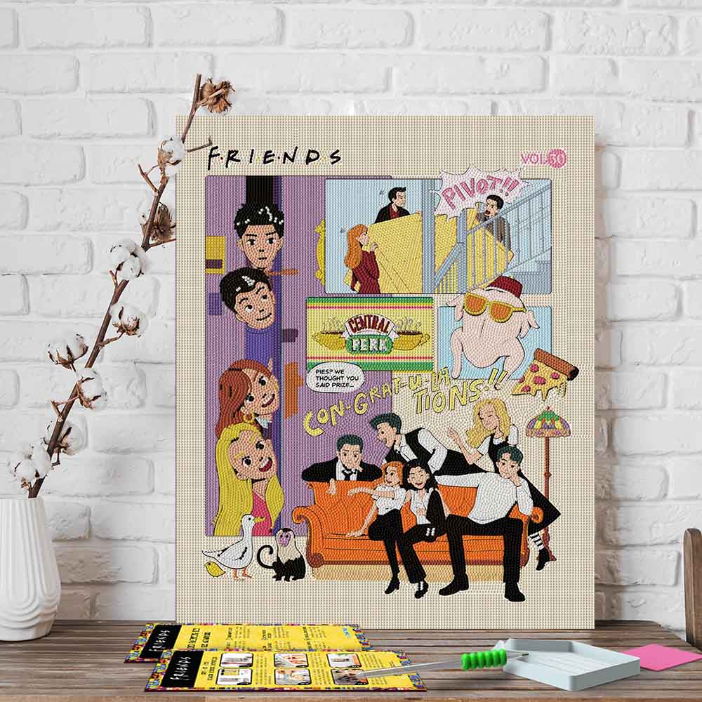 17.7" x 21.7" / 45cm x 55cm Friends Forever - Diamond Painting Kit