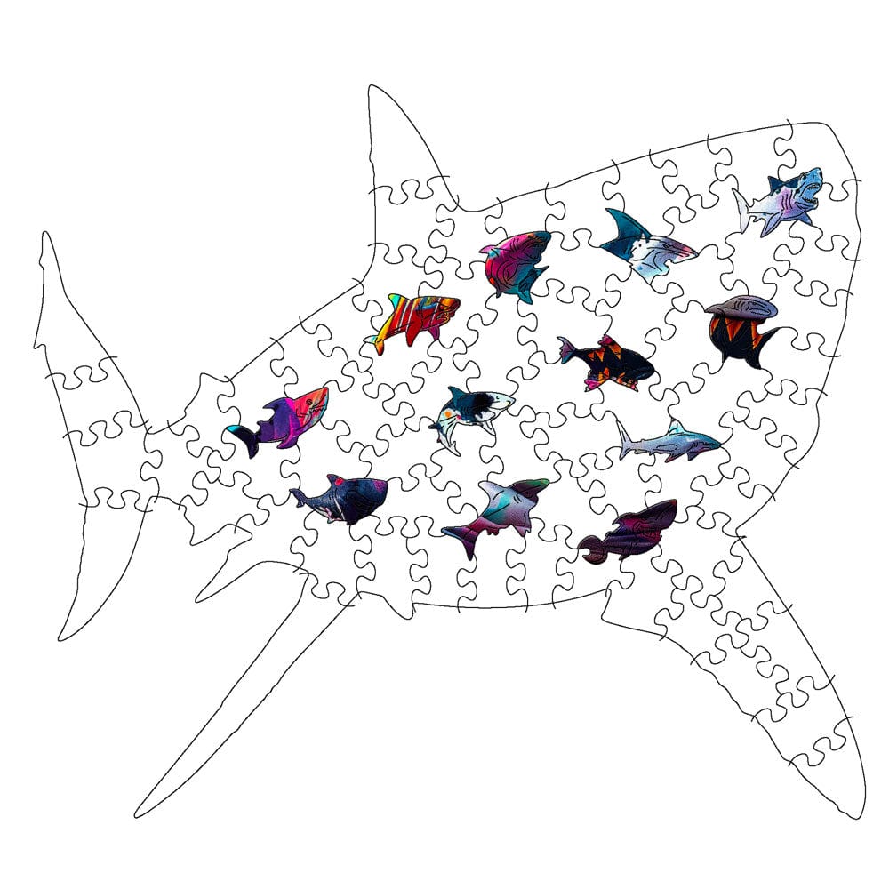 Animal Jigsaw Puzzle > Wooden Jigsaw Puzzle > Jigsaw Puzzle Shark - Jigsaw Puzzle