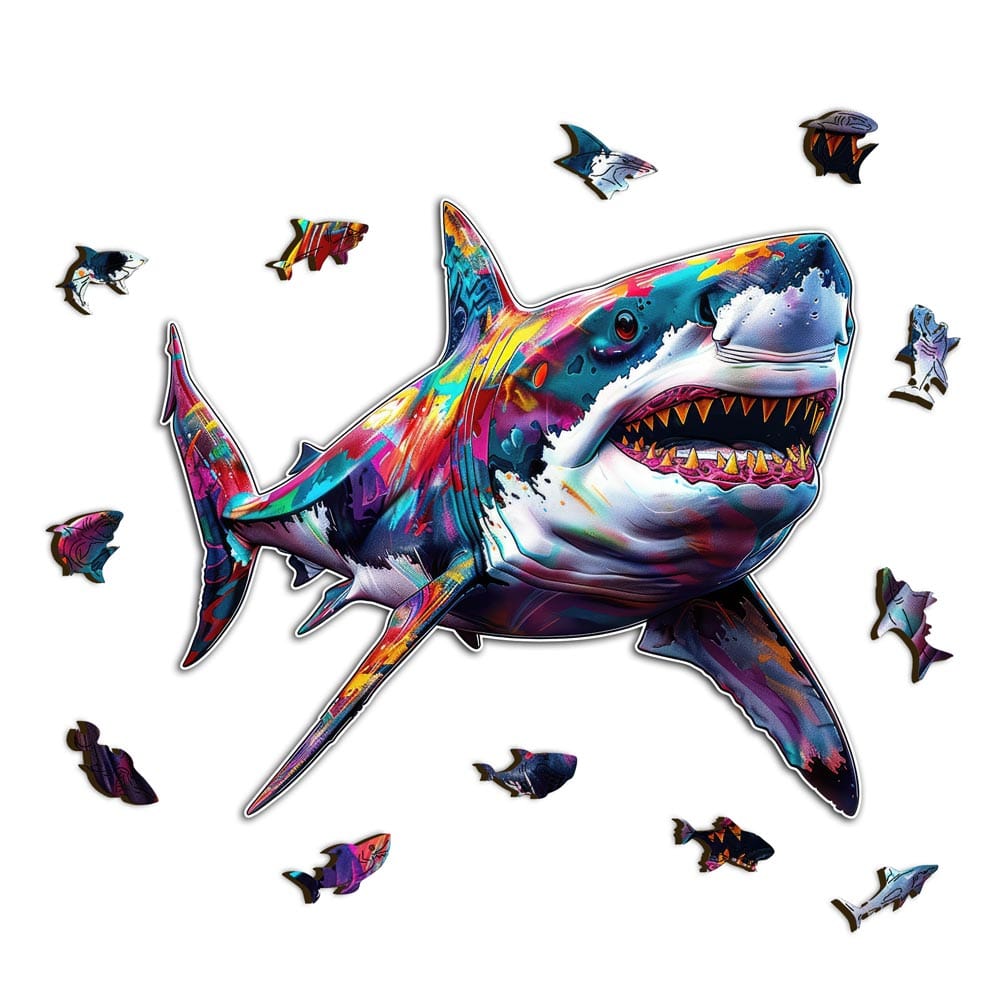 Animal Jigsaw Puzzle > Wooden Jigsaw Puzzle > Jigsaw Puzzle A5 Shark - Jigsaw Puzzle