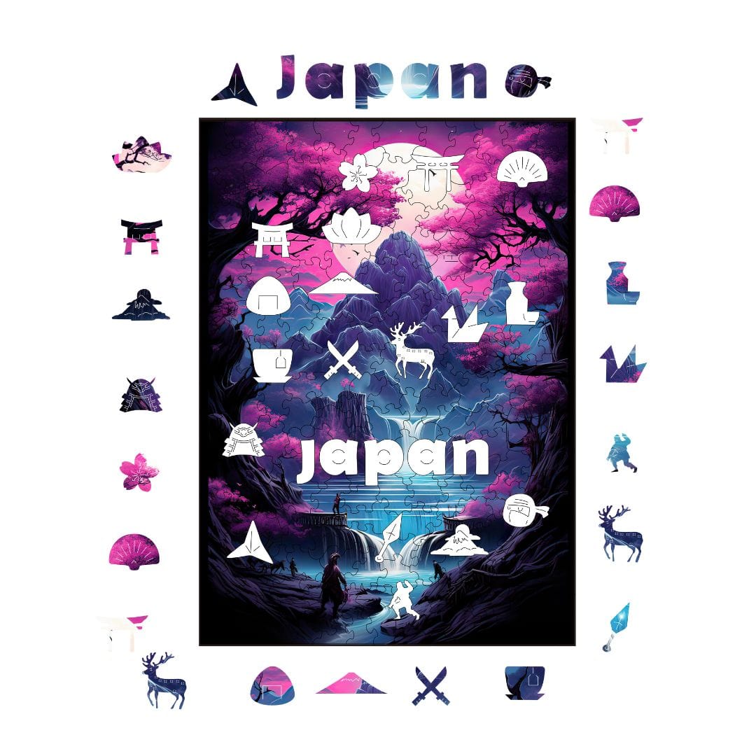 Animal Jigsaw Puzzle > Wooden Jigsaw Puzzle > Jigsaw Puzzle Cherry Blossom Japan Art - Wooden Jigsaw Puzzle
