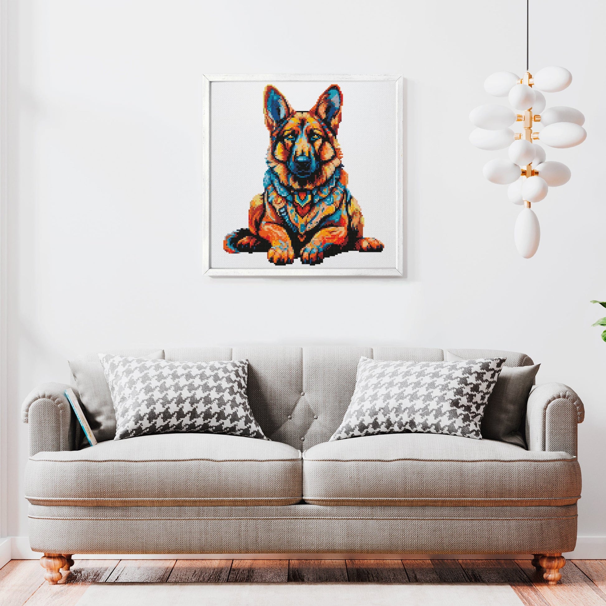 15.7"x15.7" / 40cm x 40cm German Shepherd Dog - Diamond Painting Kit