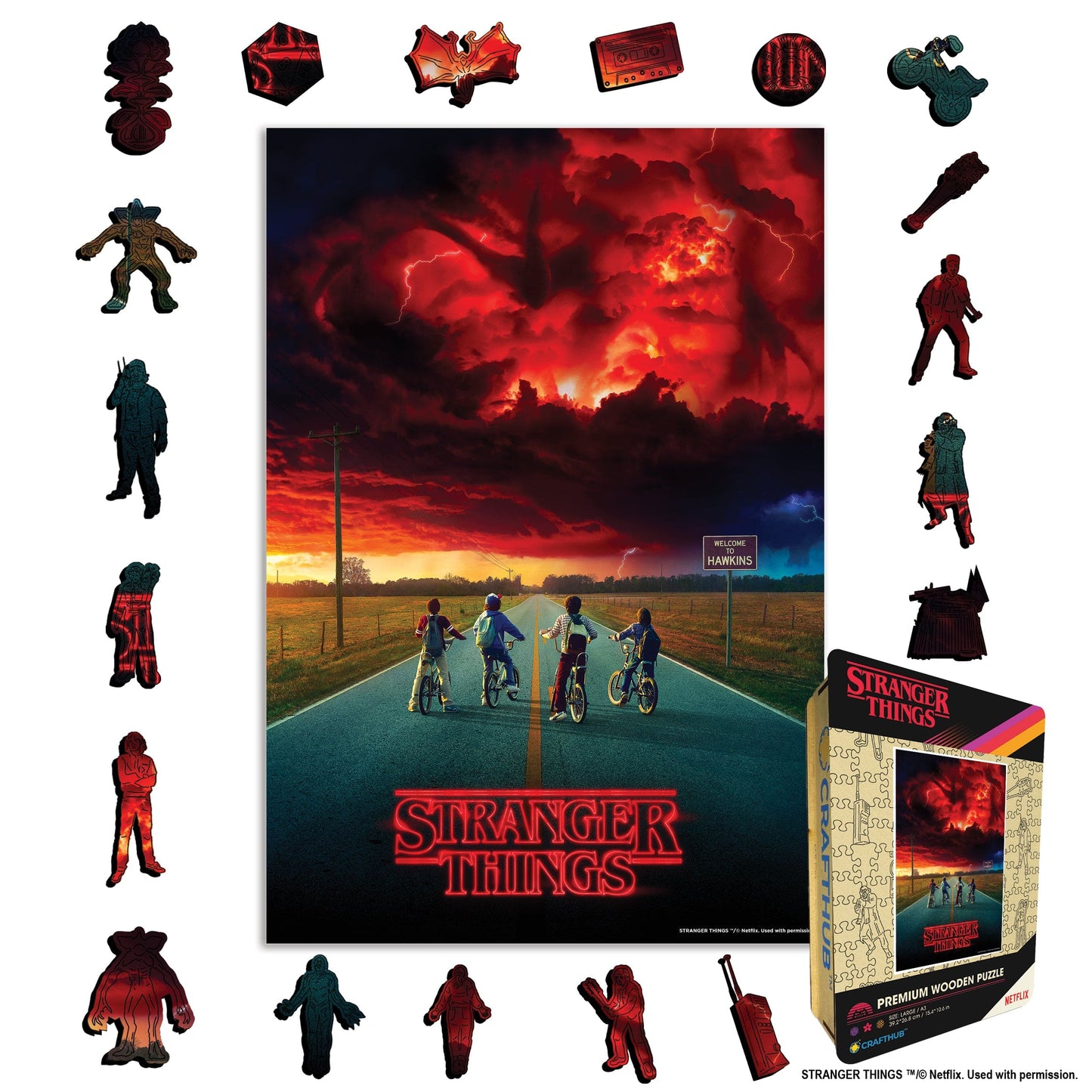 Animal Jigsaw Puzzle > Wooden Jigsaw Puzzle > Jigsaw Puzzle A4 + Wooden Gift Box Into the Upside Down - Wooden Jigsaw Puzzle