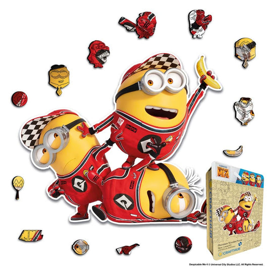Animal Jigsaw Puzzle > Wooden Jigsaw Puzzle > Jigsaw Puzzle A4 + Wooden Gift Box Despicably Cute - Wooden Jigsaw Puzzle