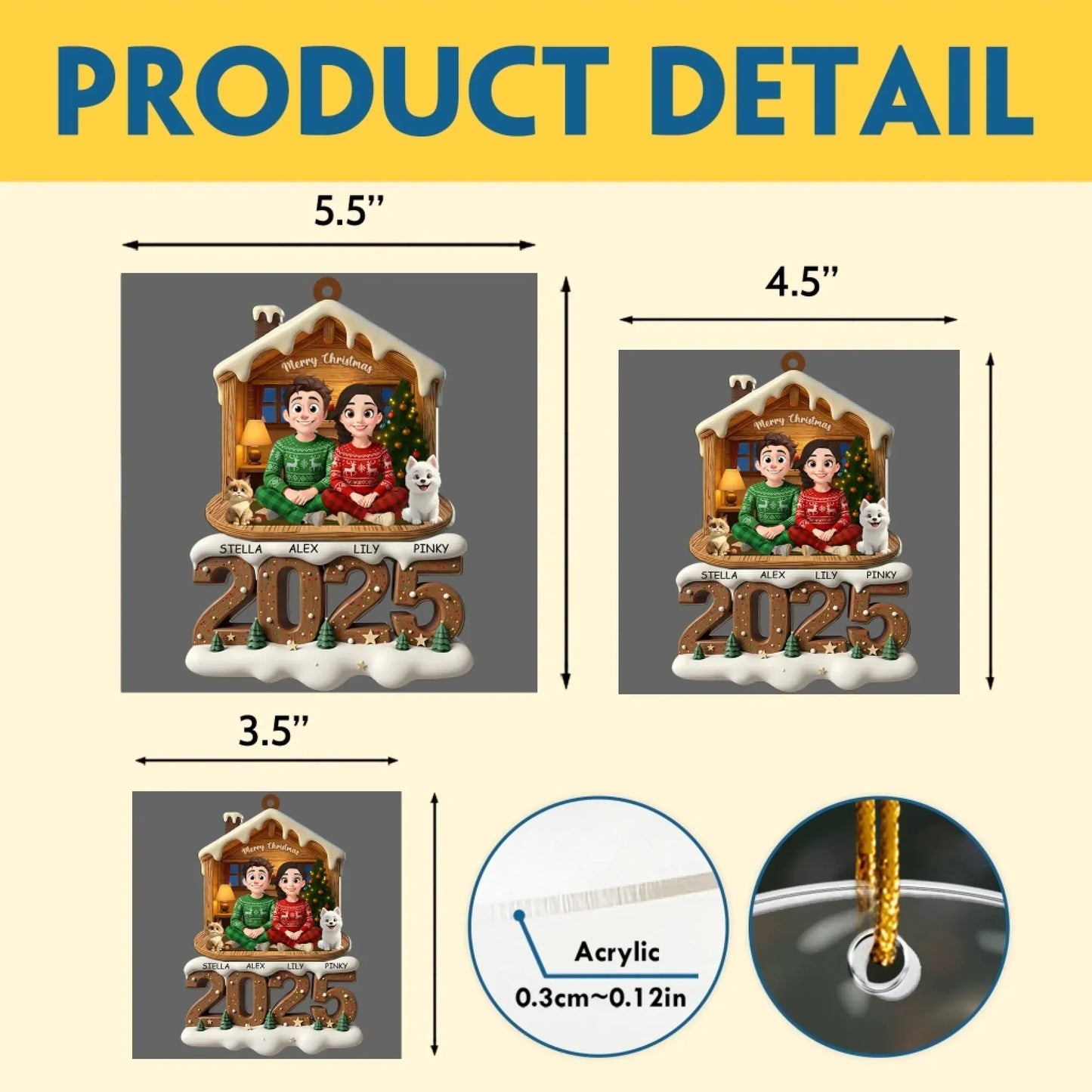 Personalized Ornaments Pawsitively Perfect Holiday Home - Personalized Custom Acrylic Ornament