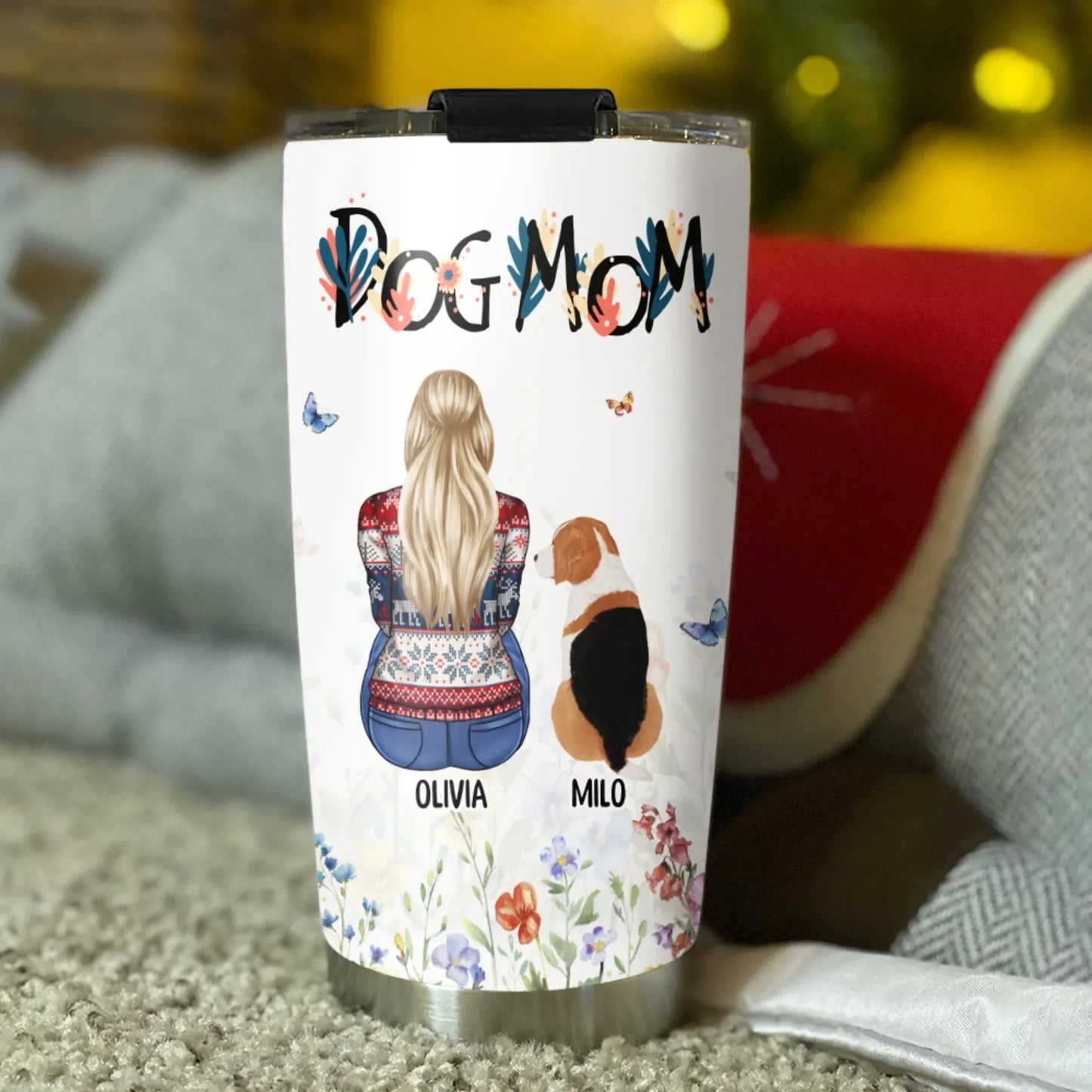 A Girl And Her Dog Unbreakable Bond - Personalized Custom Printed Tumbler
