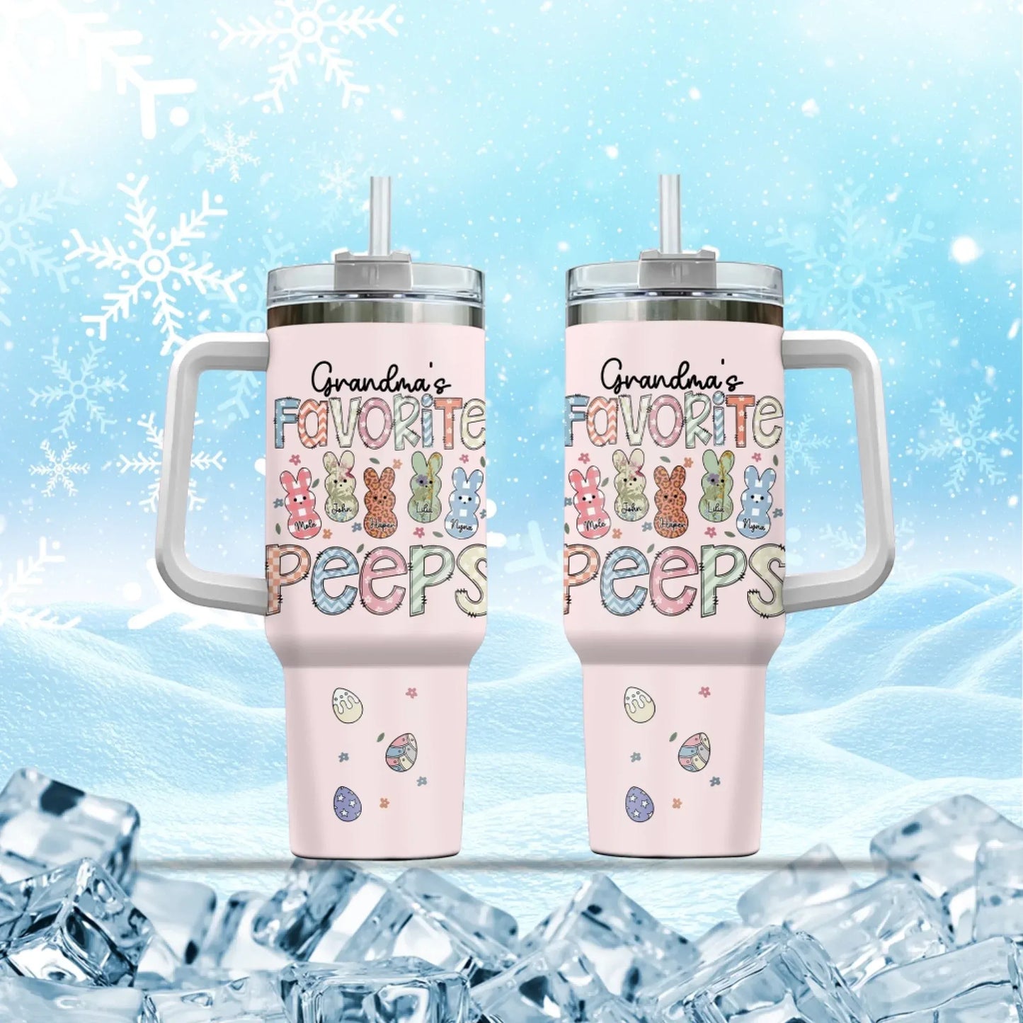 Personalized Tumblers A Garden Of Love Grows In A Grandmother's Heart - Personalized Easter Day Custom Tumbler