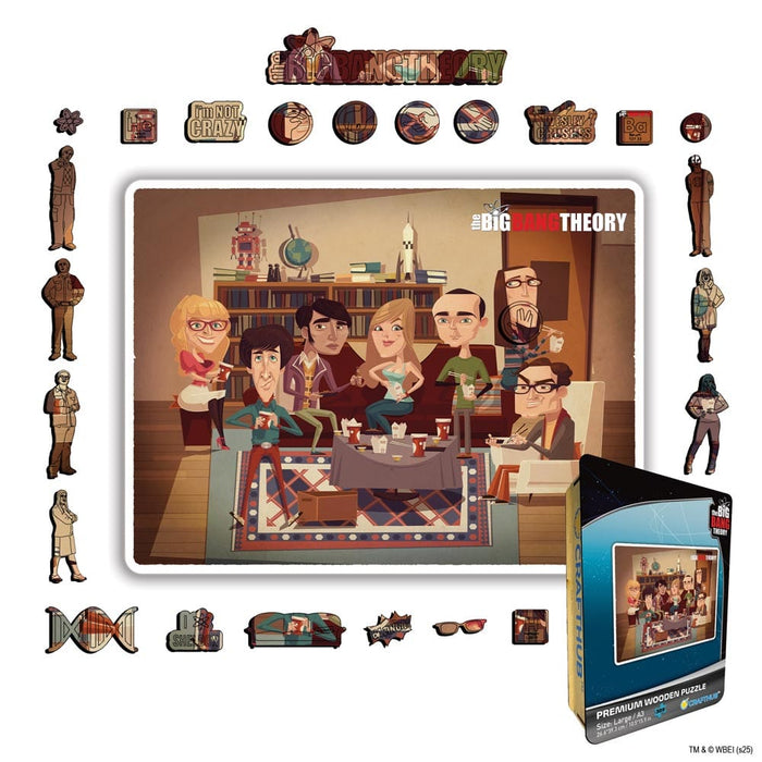 The Big Bang Theory Cartoon - Wooden Jigsaw Puzzle