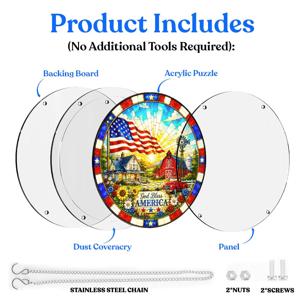 Acrylic Jigsaw Puzzle 🔥Limited Edition🔥 Acrylic Jigsaw Puzzle Suncatcher - Home of Freedom