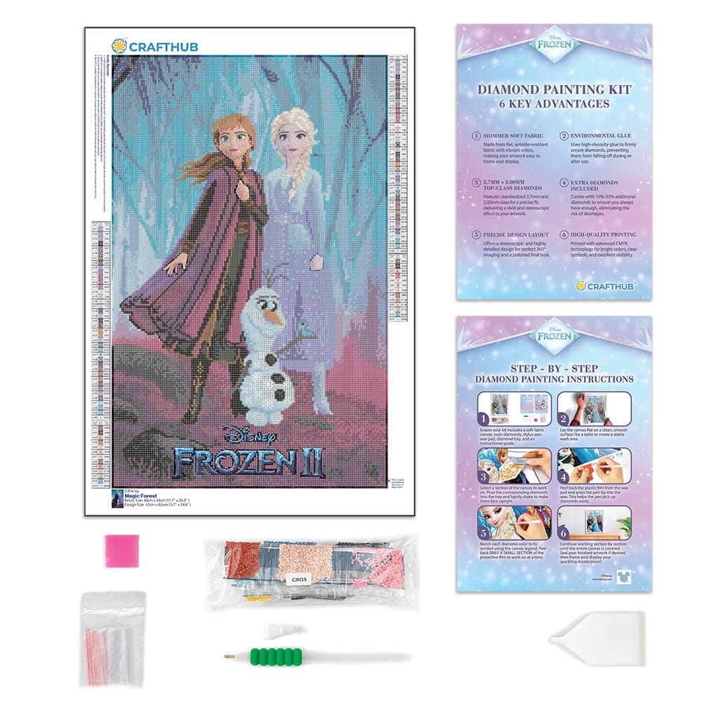 Diamond Painting Kits 15.7" x 24.8" | 40cm x 63cm Magic Forest - Diamond Painting Kit