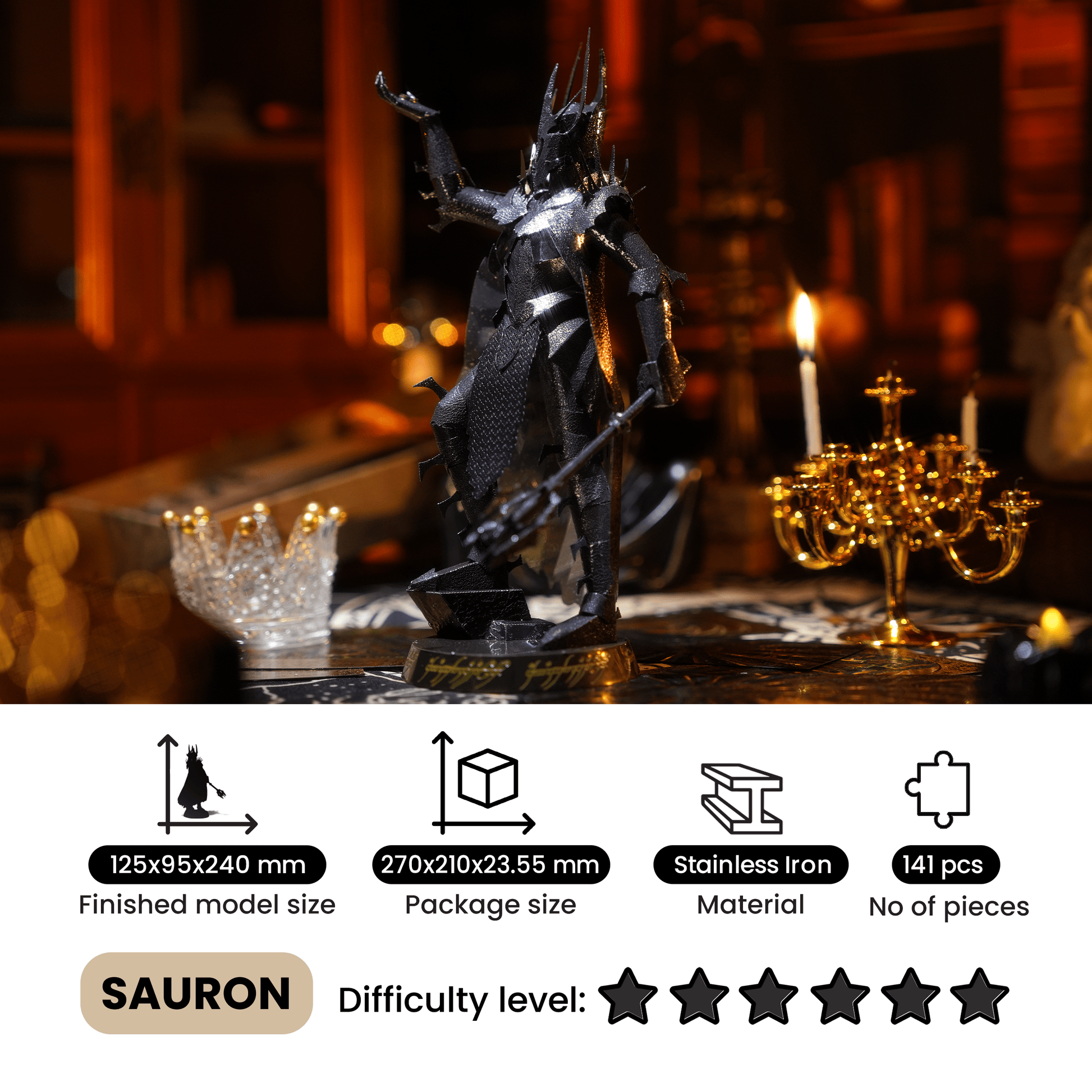 LARGE SIZE Sauron - 3D Metal Puzzle