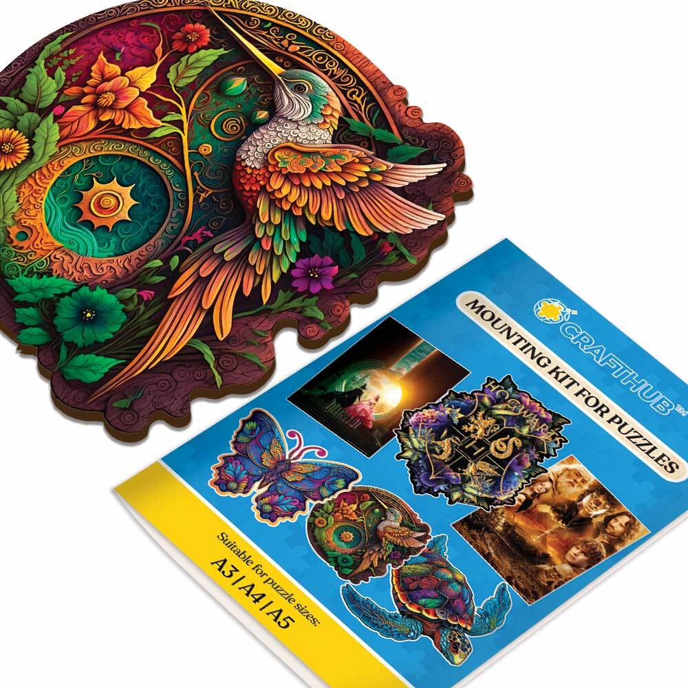 Wooden Jigsaw Puzzles A2+Wooden Box & Mounting Kit - Save $10 Today Nectar Quest Hummingbird - Jigsaw Puzzle