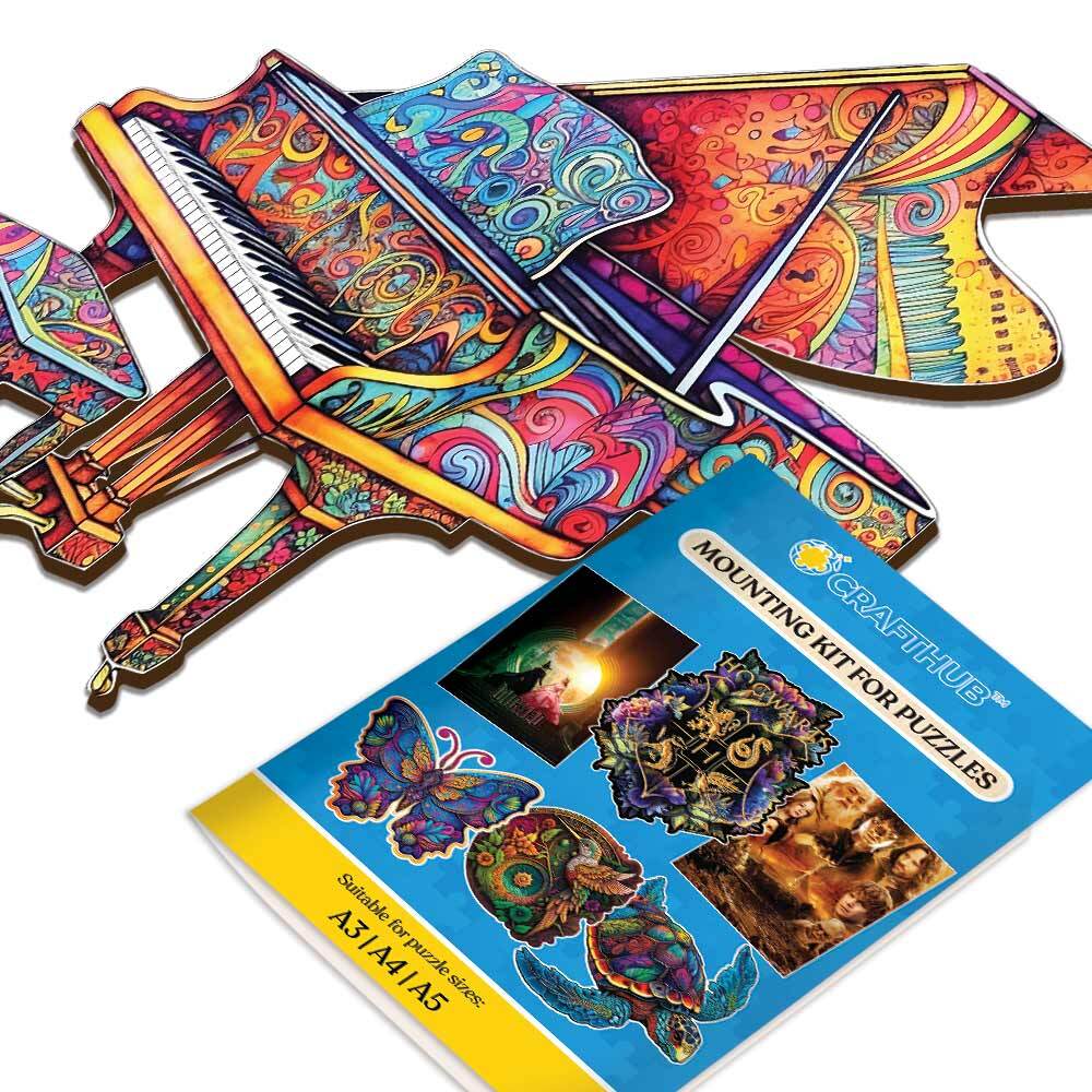 Wooden Jigsaw Puzzles A2 + Wooden Gift Box & Mounting Kit - Save $10 Today Piano - Jigsaw Puzzle