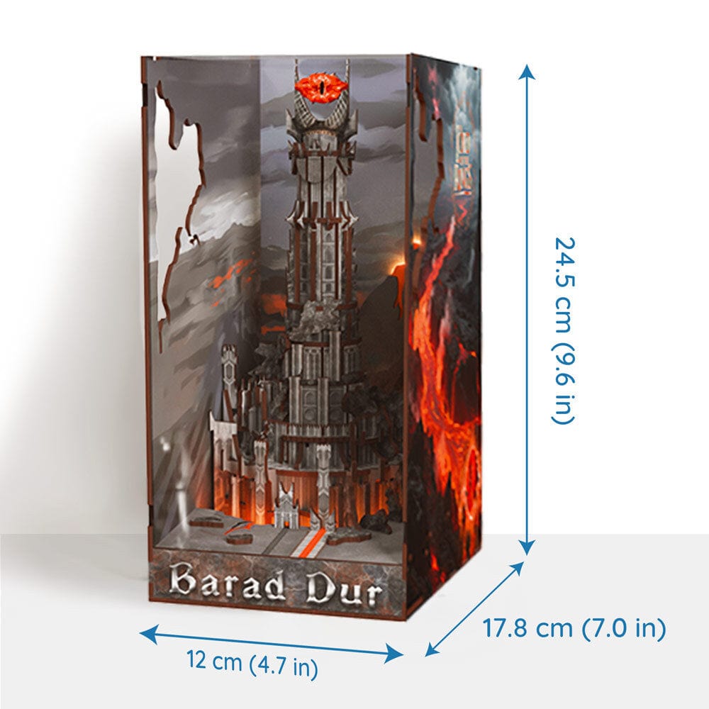 Book Nook Kits 254 Pieces | 17.8×12×24.5 cm (7.0" × 4.7" × 9.6") Barad Dur - DIY Book Nook Kit