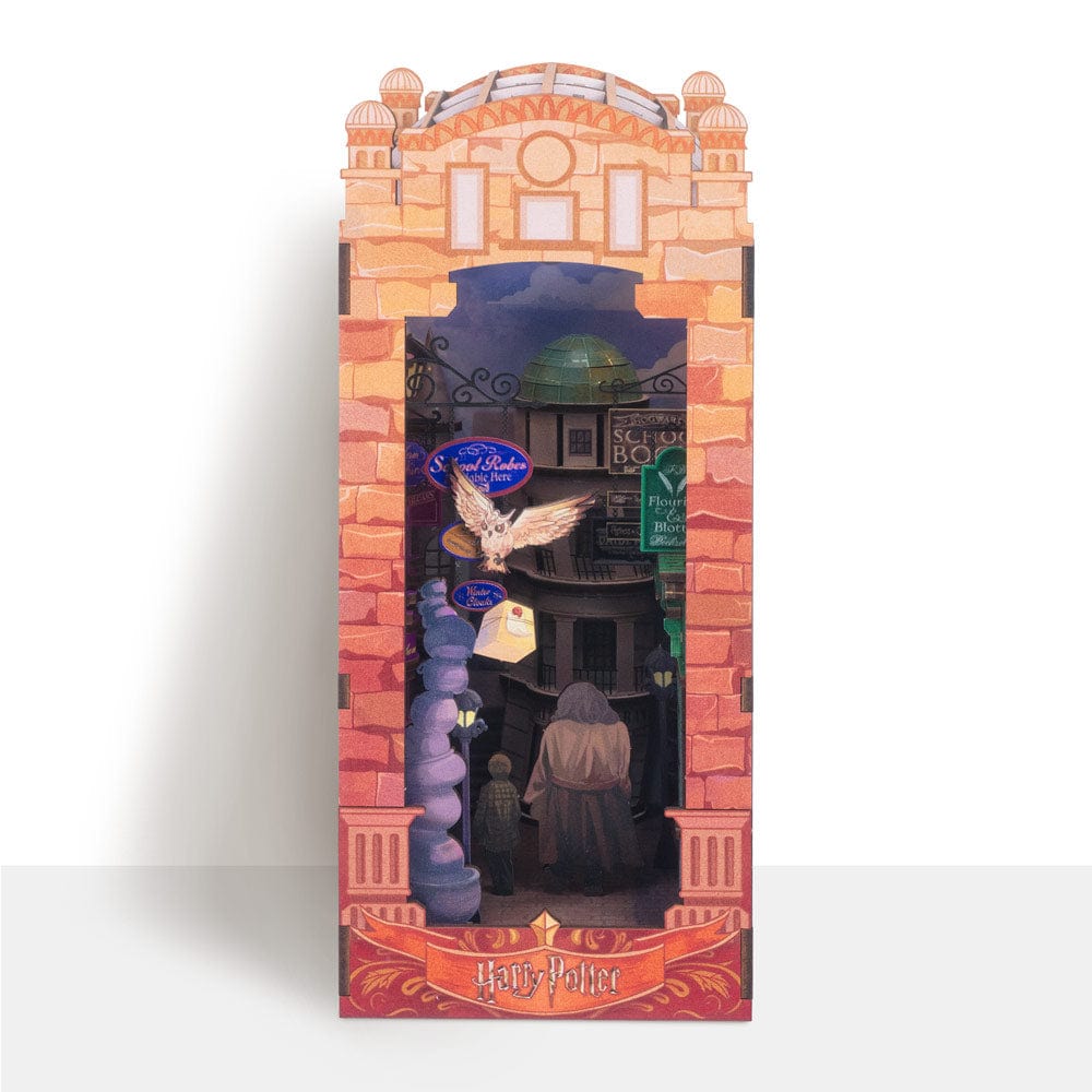 237 Pieces | 10" x 4.3" x 6.9" Harry Potter Diagon Alley - DIY Book Nook Kit