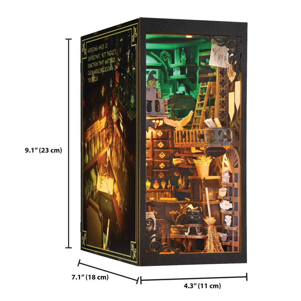 3D Wooden Puzzles 391 Pieces | 9.1"x7.1"x4.3" The Little Alchemist’s Haven - DIY Book Nook Kit