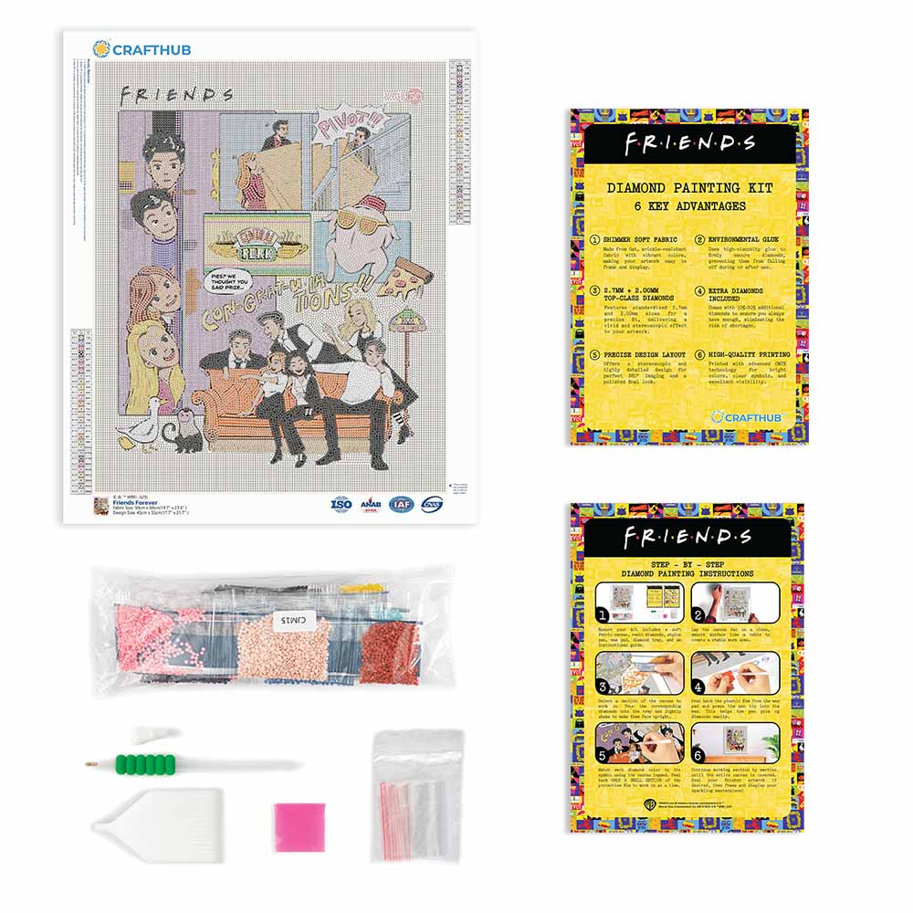 17.7" x 21.7" / 45cm x 55cm Friends Forever - Diamond Painting Kit
