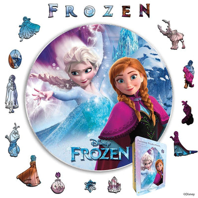 Wooden Jigsaw Puzzles A4 + Wooden Gift Box Frozen Sisters – Wooden Jigsaw Puzzle