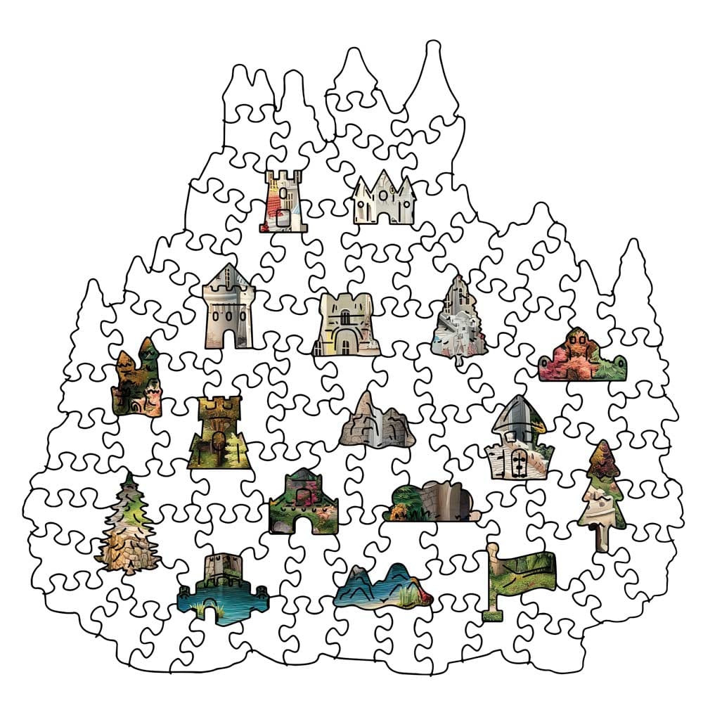 Animal Jigsaw Puzzle > Wooden Jigsaw Puzzle > Jigsaw Puzzle Fairytale Castle - Jigsaw Puzzle