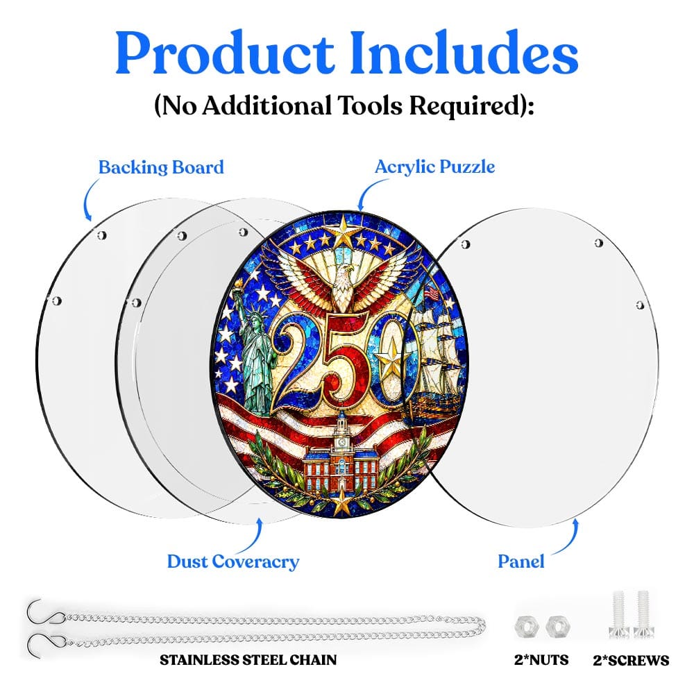Acrylic Jigsaw Puzzle Acrylic Jigsaw Puzzle Suncatcher - Freedom Celebration