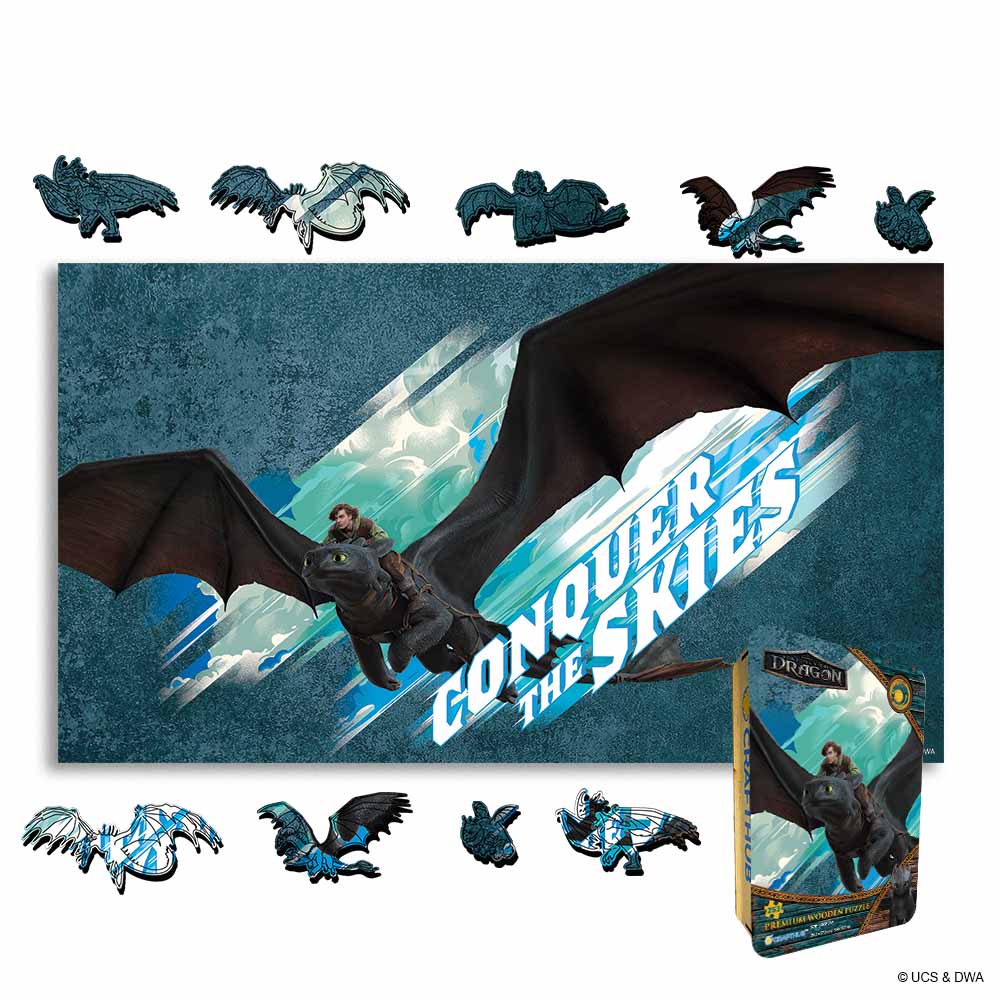 Animal Jigsaw Puzzle > Wooden Jigsaw Puzzle > Jigsaw Puzzle A4 + Wooden Gift Box Conquer The Skies - Wooden Jigsaw Puzzle