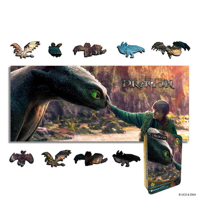 Animal Jigsaw Puzzle > Wooden Jigsaw Puzzle > Jigsaw Puzzle A4 + Wooden Gift Box This Is Berk - Wooden Jigsaw Puzzle