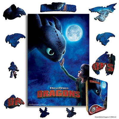 Wooden Jigsaw Puzzles A4 + Wooden Gift Box First Touch - Wooden Jigsaw Puzzle