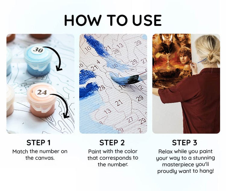 Animal Jigsaw Puzzle > Wooden Jigsaw Puzzle > Jigsaw Puzzle Without Frame The Lord of the Rings - Paint By Numbers Kit