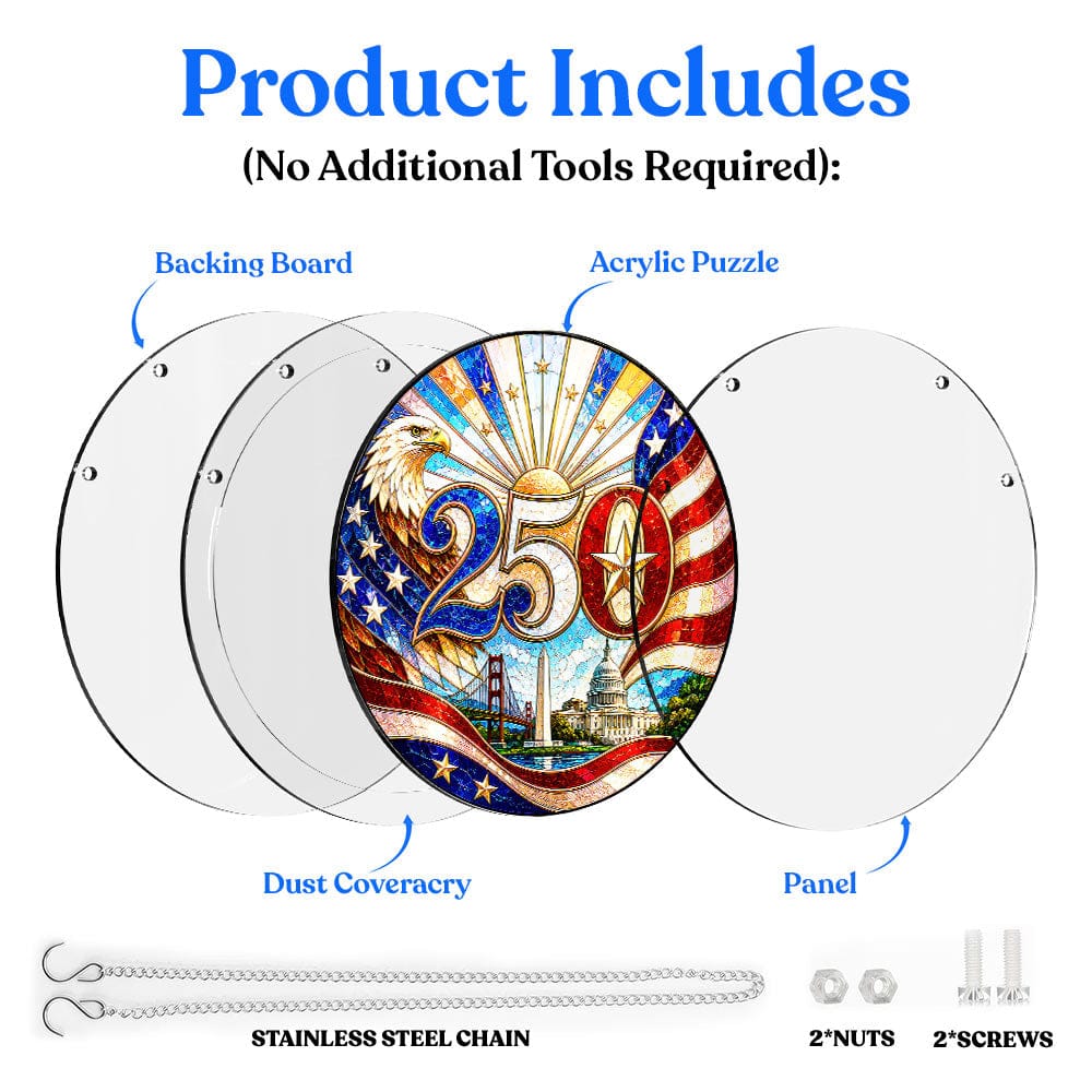 Acrylic Jigsaw Puzzle Acrylic Jigsaw Puzzle Suncatcher - Independence Pride