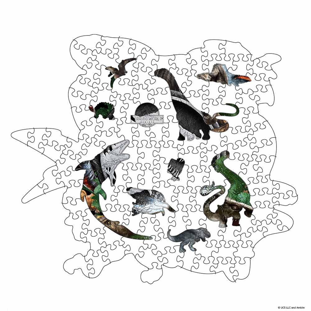 Animal Jigsaw Puzzle > Wooden Jigsaw Puzzle > Jigsaw Puzzle Jurassic Icons - Wooden Jigsaw Puzzle