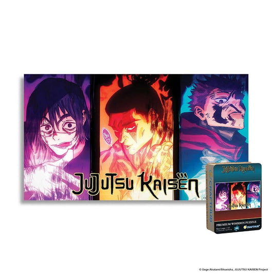 Animal Jigsaw Puzzle > Wooden Jigsaw Puzzle > Jigsaw Puzzle A4 + Wooden Gift Box Jujutsu Showdown - Wooden Jigsaw Puzzle