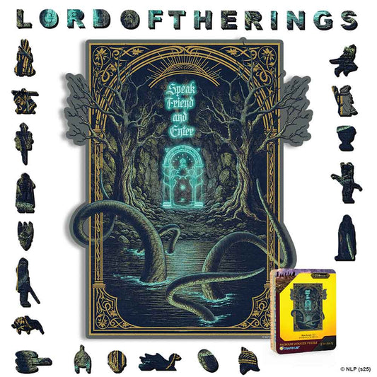 Animal Jigsaw Puzzle > Wooden Jigsaw Puzzle > Jigsaw Puzzle A4 + Wooden Gift Box Speak Friend and Enter - Wooden Jigsaw Puzzle