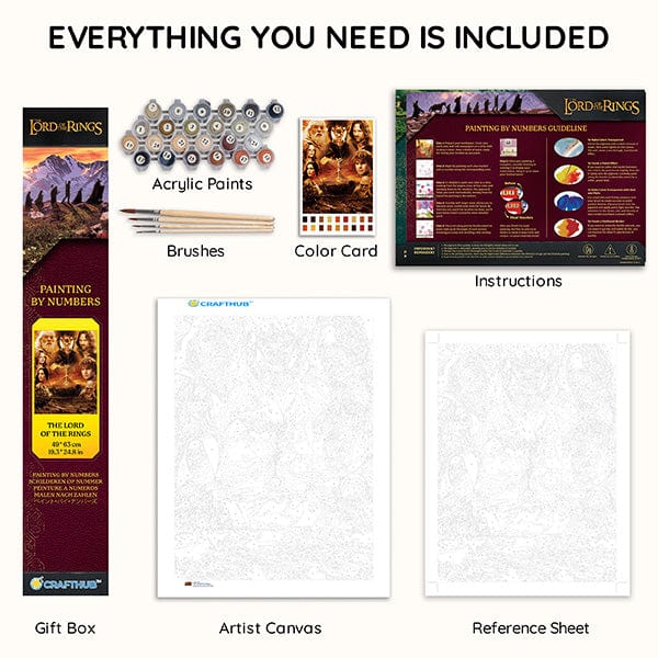 Animal Jigsaw Puzzle > Wooden Jigsaw Puzzle > Jigsaw Puzzle Without Frame The Lord of the Rings - Paint By Numbers Kit