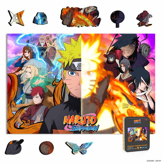 Wooden Jigsaw Puzzles A4 + Wooden Gift Box Shinobi Clash - Wooden Jigsaw Puzzle