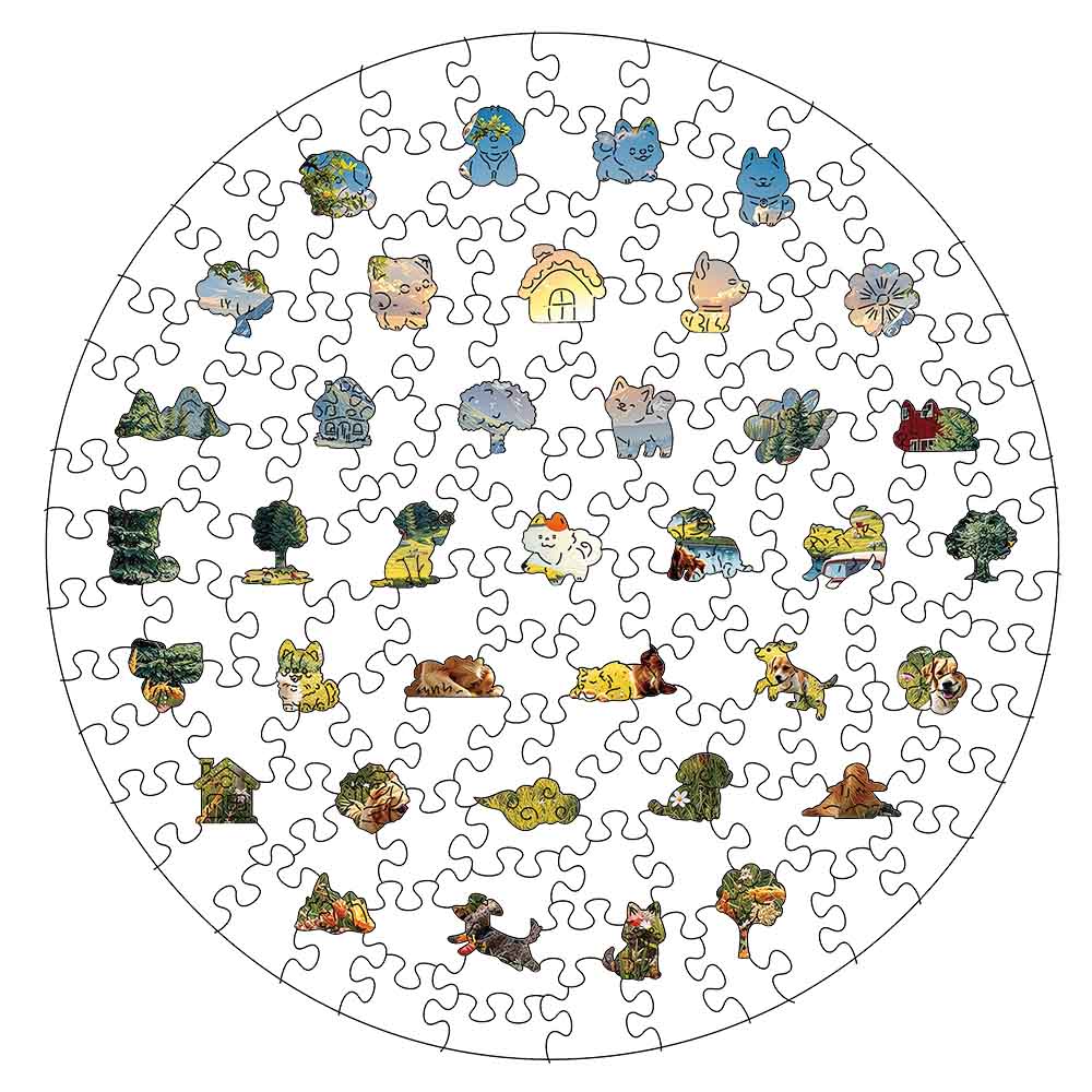 Animal Jigsaw Puzzle > Wooden Jigsaw Puzzle > Jigsaw Puzzle Puppy Playtime - Jigsaw Puzzle