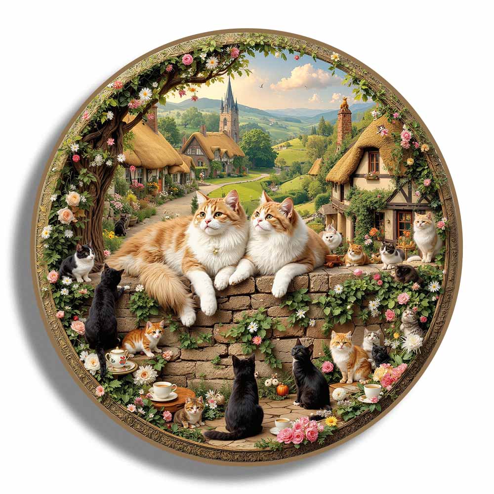 Animal Jigsaw Puzzle > Wooden Jigsaw Puzzle > Jigsaw Puzzle Cottage Cats - Jigsaw Puzzle