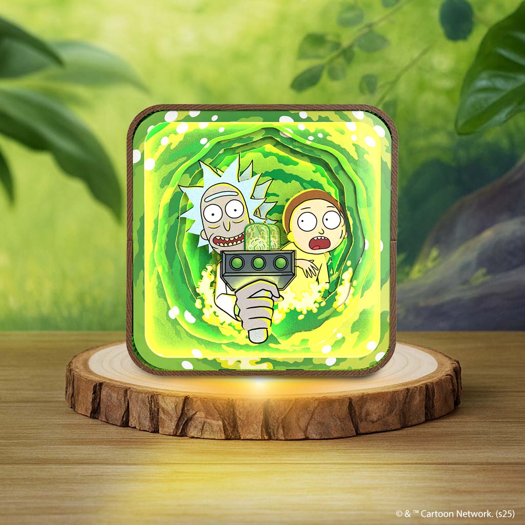 3D Holzpuzzle Rick and Morty Forever Rick and Morty Forever - 3D DIY Wooden Puzzle Night Lamp
