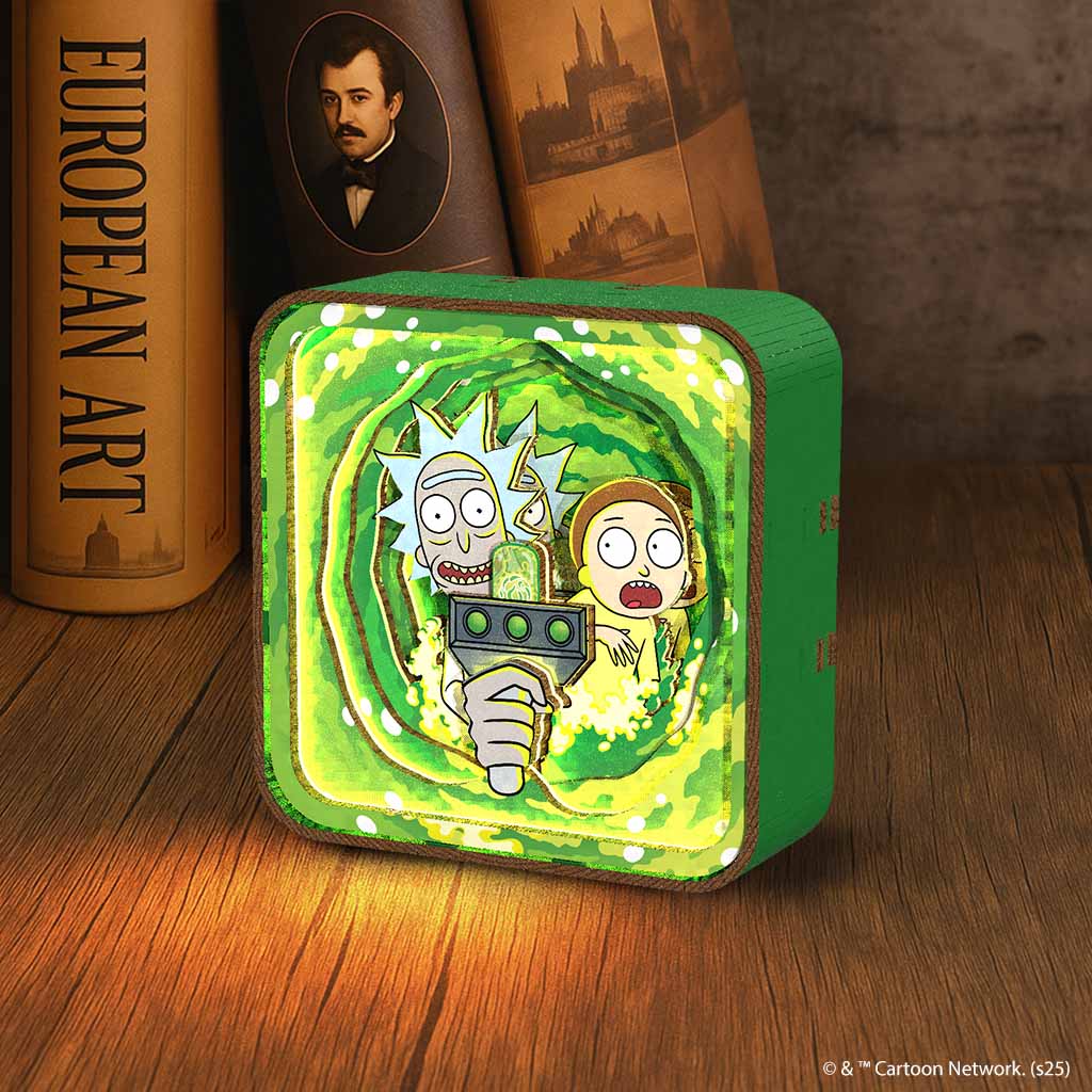 3D Holzpuzzle Rick and Morty Forever Rick and Morty Forever - 3D DIY Wooden Puzzle Night Lamp