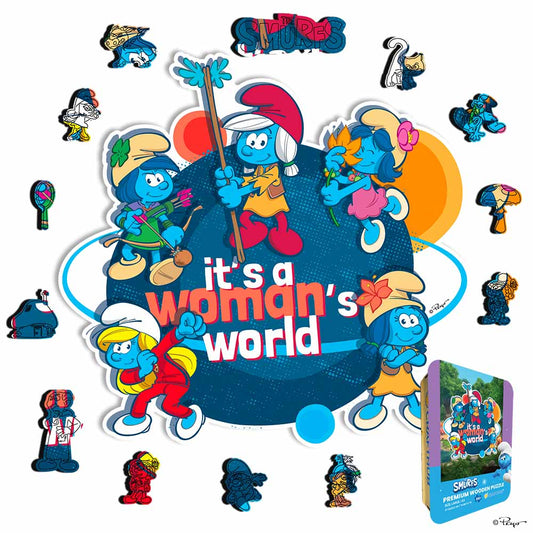 Animal Jigsaw Puzzle > Wooden Jigsaw Puzzle > Jigsaw Puzzle A4 + Wooden Gift Box It's A Woman's World - Wooden Jigsaw Puzzle