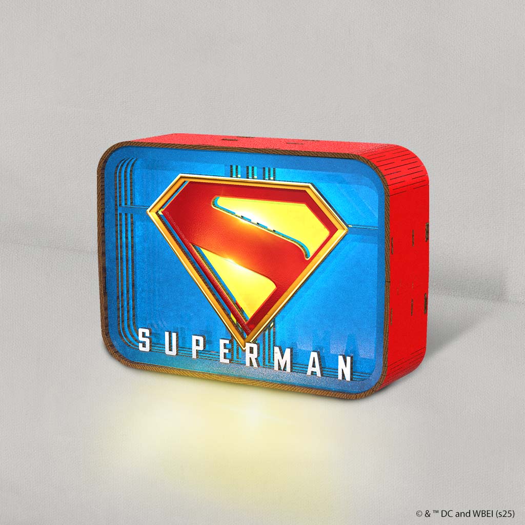 3D Holzpuzzle Superman Logo Superman Logo - 3D DIY Wooden Puzzle Night Lamp