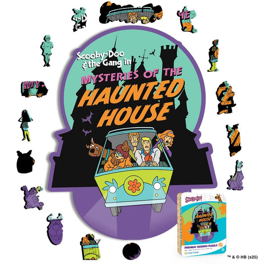Animal Jigsaw Puzzle > Wooden Jigsaw Puzzle > Jigsaw Puzzle A4 + Wooden Gift Box Mysteries of the Haunted House - Wooden Jigsaw Puzzle