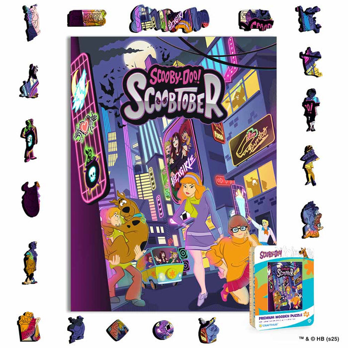 Scoobtober City Scene - Wooden Jigsaw Puzzle