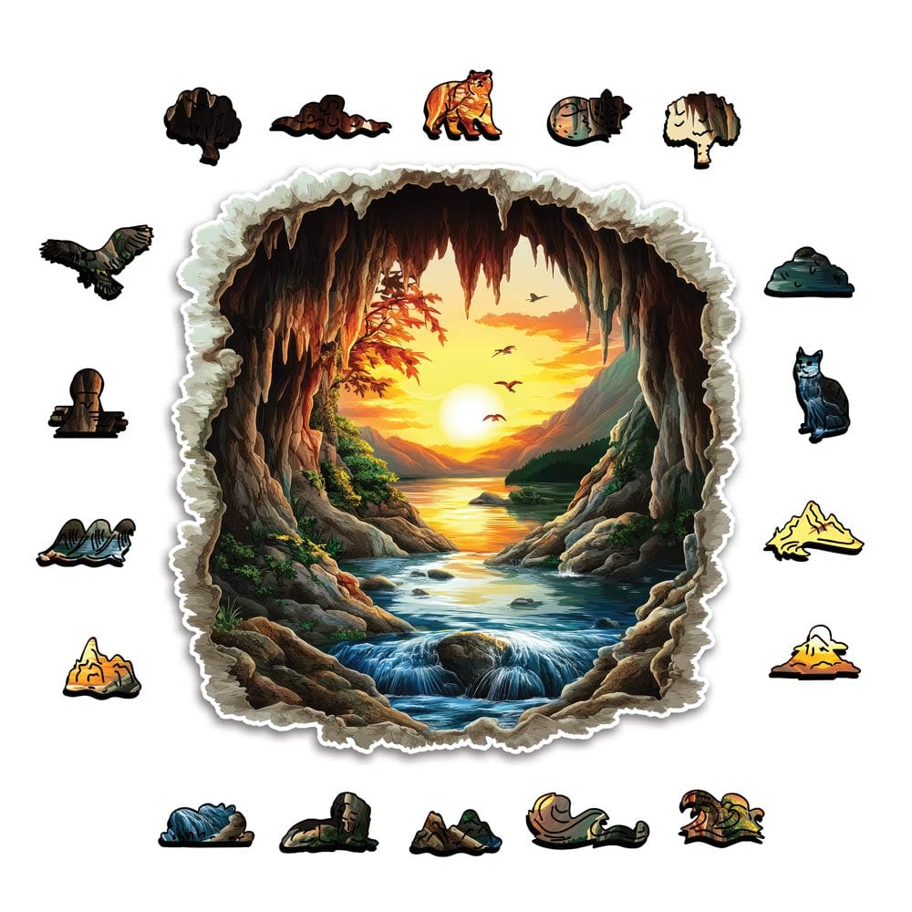 Animal Jigsaw Puzzle > Wooden Jigsaw Puzzle > Jigsaw Puzzle A5 Hidden Sunset - Jigsaw Puzzle